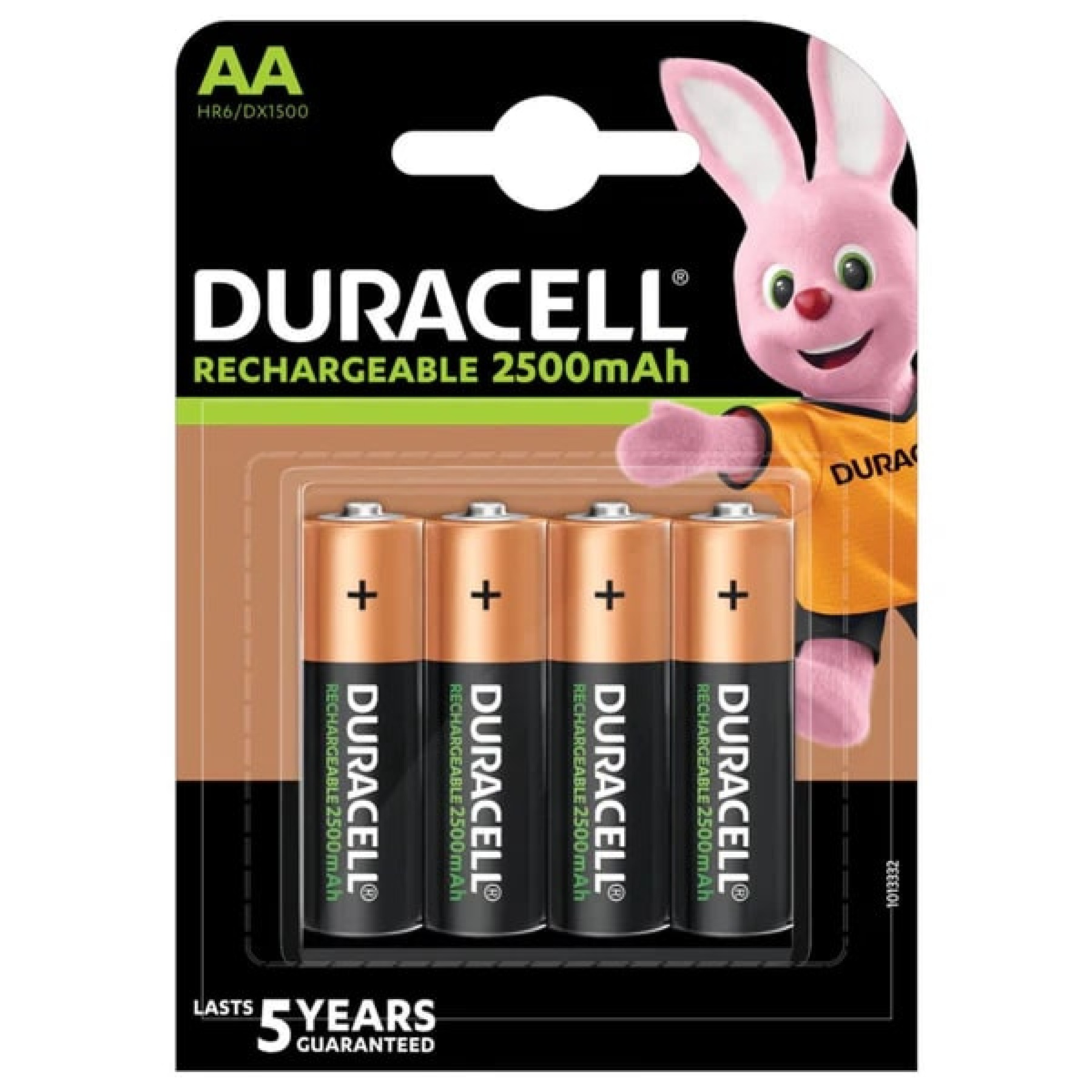 Duracell Rechargeable AA 2500mAh Pack of 4 Pre Charged